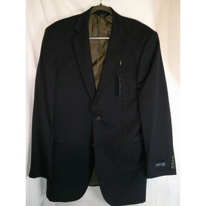 Joseph & Feiss Gold Men's Navy‎ Blue Blazer Jacket 40 L 100% Wool NWT